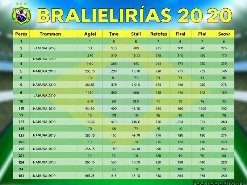 tabela brasileirão 2020