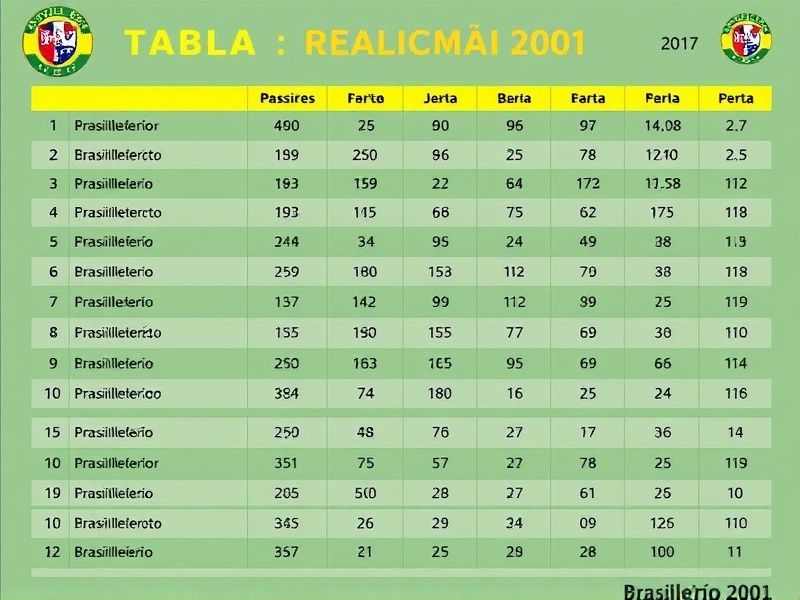 tabela do brasileirão 2001