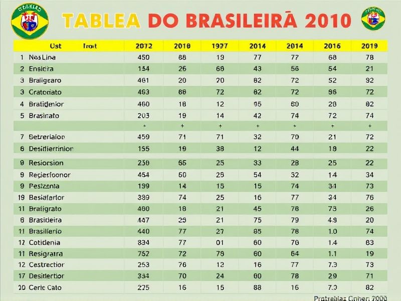 tabela do brasileirão 2010