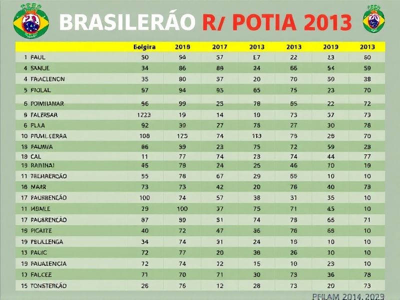 tabela do brasileirão 2013